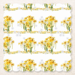 Porta-copo De Papel margareidas delicadas! borda recortada