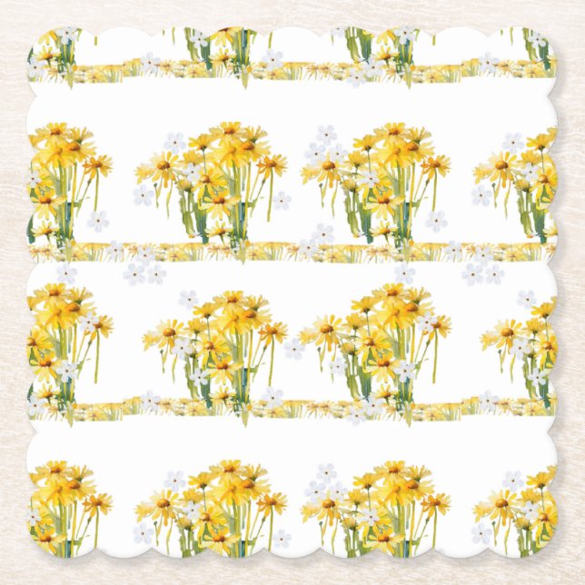 Porta-copo De Papel margarida fina! borda escalada (Frente)