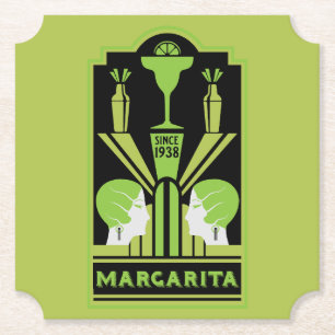Porta-copo De Papel Margarita Art Deco Cocktail
