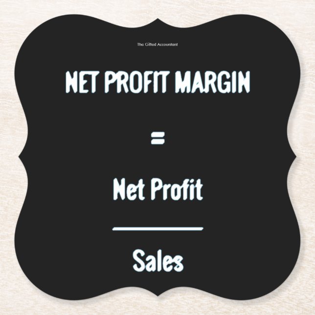 Porta-copo De Papel "Margem de Lucro Líquida" (Frente)