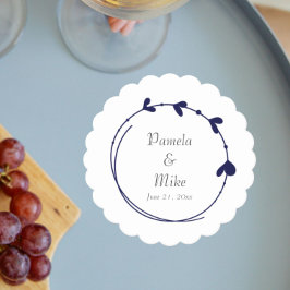 Porta-copo De Papel Marinho Azul Simples Ferimento Coração