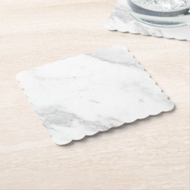 Porta-copo De Papel Mármore Branco (Angular)