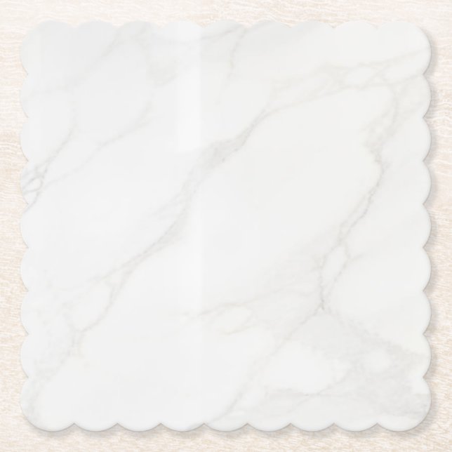 Porta-copo De Papel Mármore Branco (Frente)