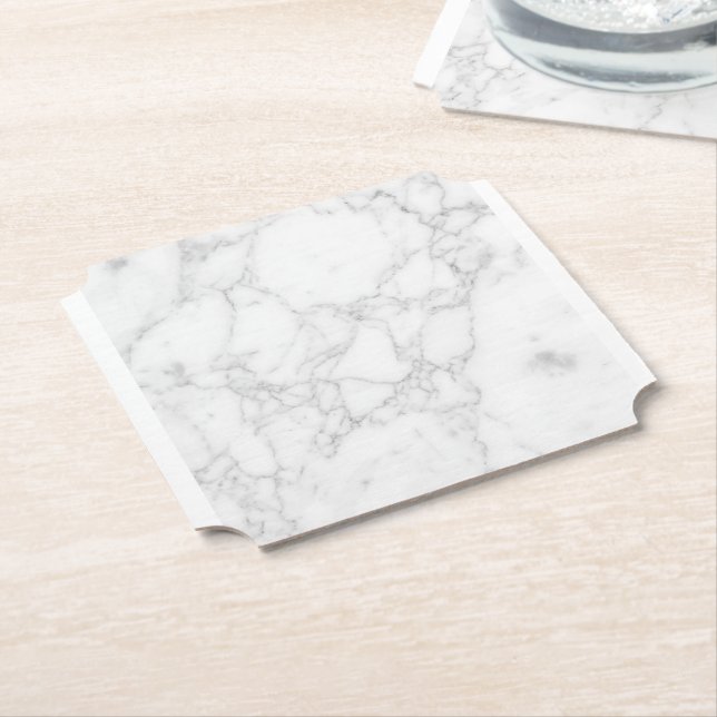Porta-copo De Papel Mármore Branco (Angular)