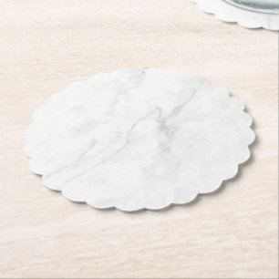 Porta-copo De Papel Mármore Branco