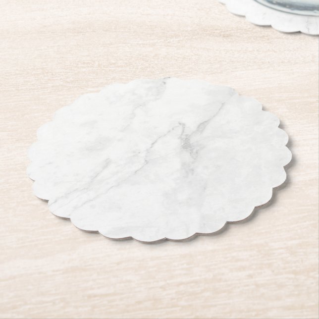 Porta-copo De Papel Mármore Branco (Angular)