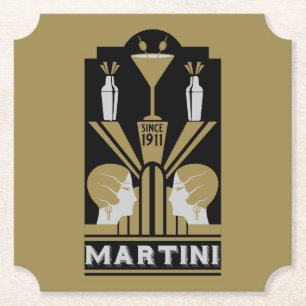 Porta-copo De Papel Martini Art Deco Art