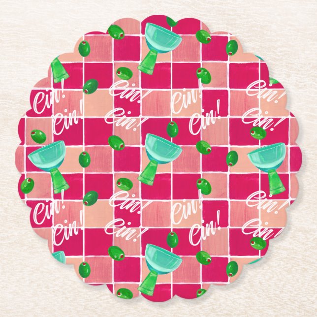 Porta-copo De Papel Martini Paper Coaster (Frente)