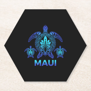 Porta-copo De Papel Maui Hawaii Sea Turtle Hawaiian Aloha Beach