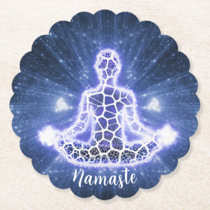 Porta-copo De Papel Meditação Zen Yoga Chakra Energia Espiritual Lotus