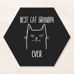 Porta-copo De Papel Melhor Avô De Gato Nunca - Papá Gatinho