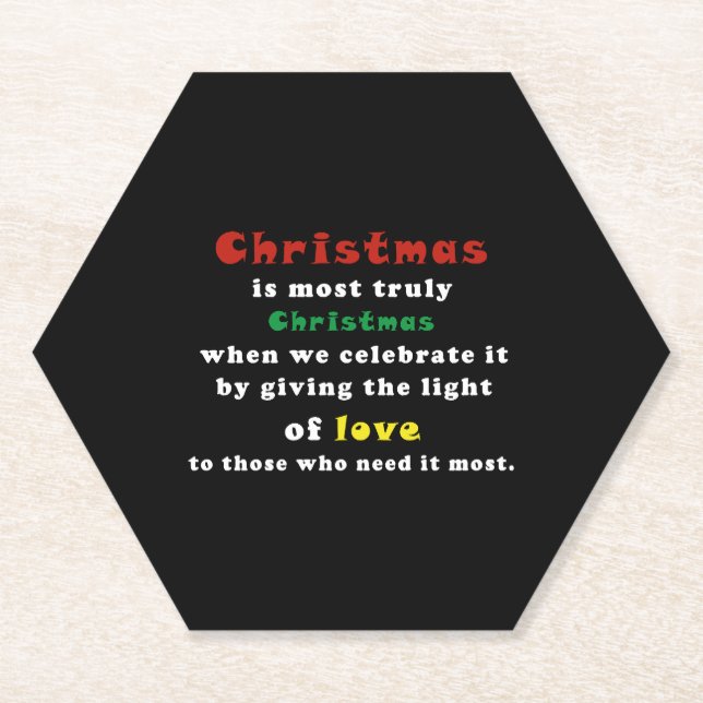 Porta-copo De Papel Melhor Cotação de Natal (Frente)