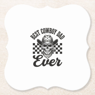 Porta-copo De Papel Melhor Design de Camisa Western Crânio de Pai Cowb