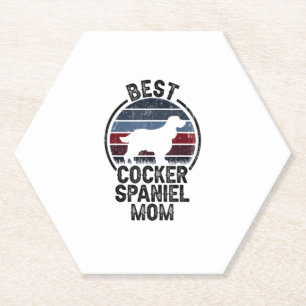 Porta-copo De Papel Melhor Mãe de Cachorro - Espanhol de Cocker Vintag