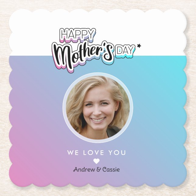 Porta-copo De Papel Melhor mãe de sempre (Frente)