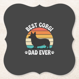Porta-copo De Papel Melhor Pai Corgi de Todos os Tempos Cachorro Retro