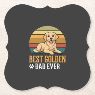 Porta-copo De Papel Melhor Pai do Golden Retriever de Sempre Retro Cac