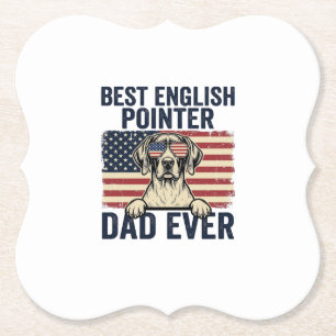 Porta-copo De Papel Melhor Pai Pointer Inglês Patriótico de Sempre Cac