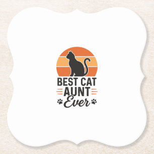 Porta-copo De Papel Melhor Tia de Gato de Sempre Design de Camisa de G