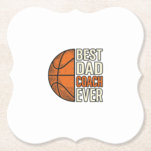 Porta-copo De Papel Melhor Treinador Pai de Todos os Tempos Basquete V