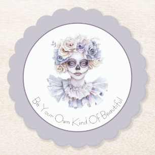 Porta-copo De Papel Menina Floral de Creme de Lavanda Tão Linda à Sua