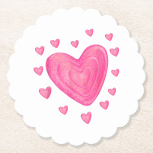 Porta-copo De Papel Meninas do Dia de os namorados do Hearts Kids