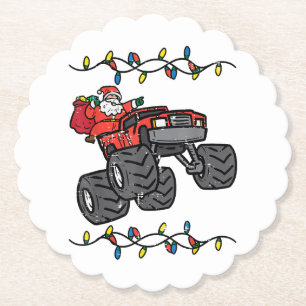 Porta-copo De Papel Meninos de Caminhão Monstro do Papai Noel do Natal