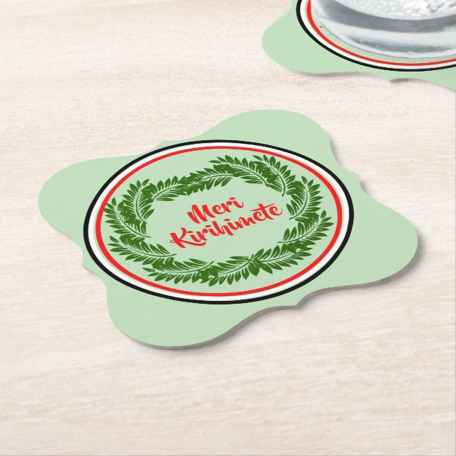 Porta-copo De Papel Meri Kirihimete Maori Feliz Natal (Angular)