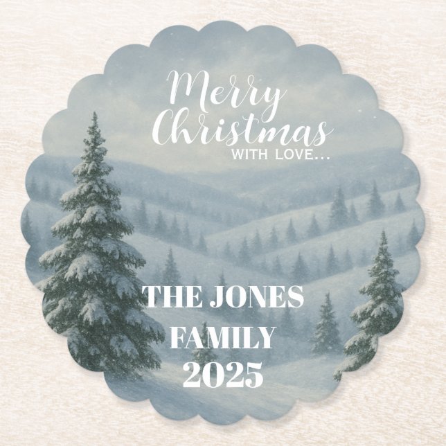 Porta-copo De Papel Merry Christmas  (Frente)