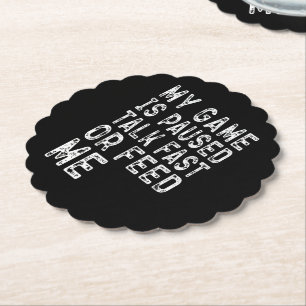 Porta-copo De Papel Meu Jogo Está Em Pausa Falar Rápido Ou Me Alimenta