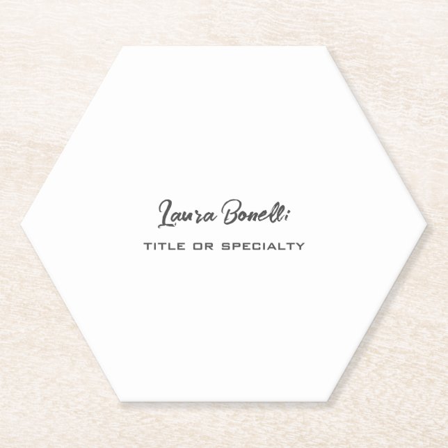 Porta-copo De Papel Minmalista Profissional Moderno (Frente)