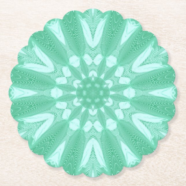 Porta-copo De Papel Mint Green Faux Tulle Design (Frente)