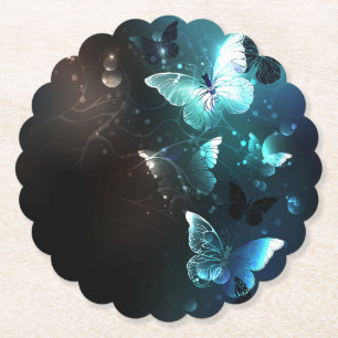 Porta-copo De Papel Mint Night Butterflies