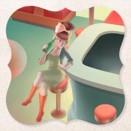 Porta-copo De Papel Miss Meow - Bar Noturno