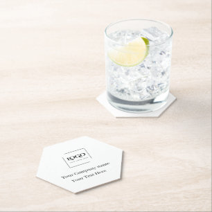 Porta-copo De Papel Modelo de logotipo personalizado elegante