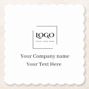 Porta-copo De Papel Modelo de logotipo personalizado elegante