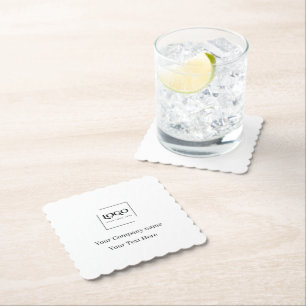 Porta-copo De Papel Modelo de logotipo personalizado elegante