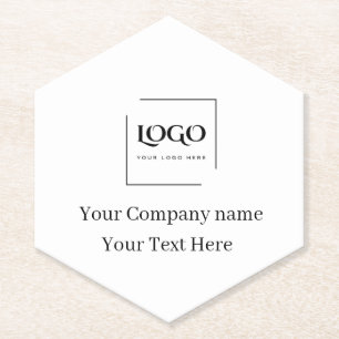 Porta-copo De Papel Modelo de logotipo personalizado elegante