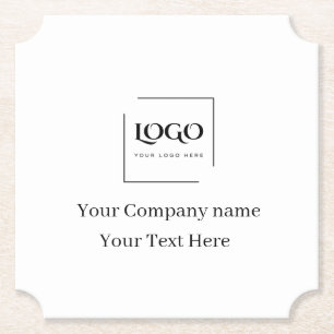 Porta-copo De Papel Modelo de logotipo personalizado elegante