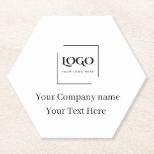 Porta-copo De Papel Modelo de logotipo personalizado elegante