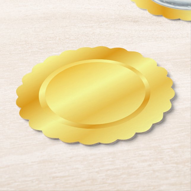 Porta-copo De Papel Modelo De Olhar Metálico Dourado Inverso Adiciona  (Angular)