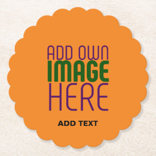 PORTA-COPO DE PAPEL MODELO DE TEXTO DE IMAGEM LARANJA ESCURO EDITÁVEL 