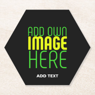 PORTA-COPO DE PAPEL MODELO DE TEXTO DE IMAGEM NEGRA SIMPLES EDITÁVEL M