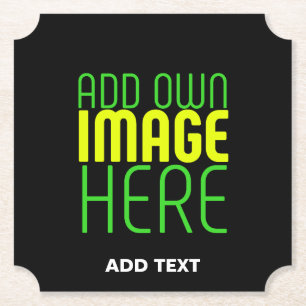 PORTA-COPO DE PAPEL MODELO DE TEXTO DE IMAGEM NEGRA SIMPLES EDITÁVEL M