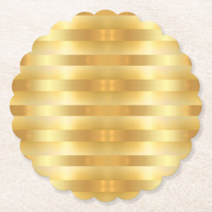 Porta-copo De Papel Modelo de Vazio Elegante Moderno Dourado Faux pers