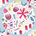 Porta-copo De Papel Modern Floral Watercolor<br><div class="desc">Uma pintura aquosa moderna de flores e folhas em cores ricas espalhadas em fundo branco. Perfeito por adicionar esse toque extra à sua celebração. Arte original de Nic Squirrell.</div>