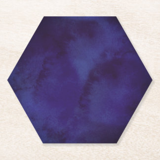 Porta-copo De Papel Modern Navy Blue Minimalist Coaster | Elegant Dark