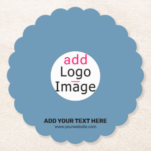 Porta-copo De Papel Moderno Casamento Promo Personalizável Azul Derran