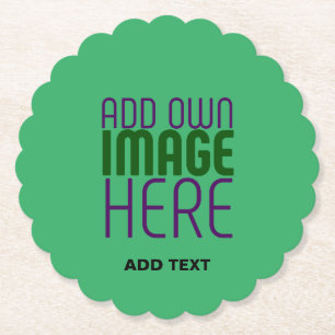PORTA-COPO DE PAPEL MODERNO EDITABLE EMERALD GREEN IMAGE TEXTO MODELO