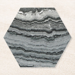 Porta-copo De Papel Moldura de mármore preto branco-preto